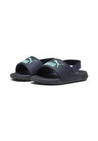 Puma - Niemowlęce sandały Cool Cat 2.0 Backstrap PUMA New Navy Aquatic Blue Green. Kolor: wielokolorowy, niebieski, zielony. Sezon: lato
