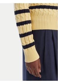 TOMMY HILFIGER - Tommy Hilfiger Sweter WW0WW47644 Żółty Regular Fit. Kolor: żółty. Materiał: bawełna #4