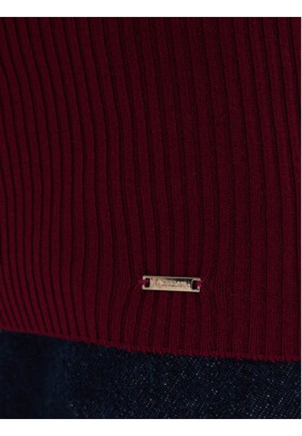 Morgan Golf 132-MENTOS.M Fioletowy Slim Fit. Typ kołnierza: golf. Kolor: fioletowy. Materiał: wiskoza