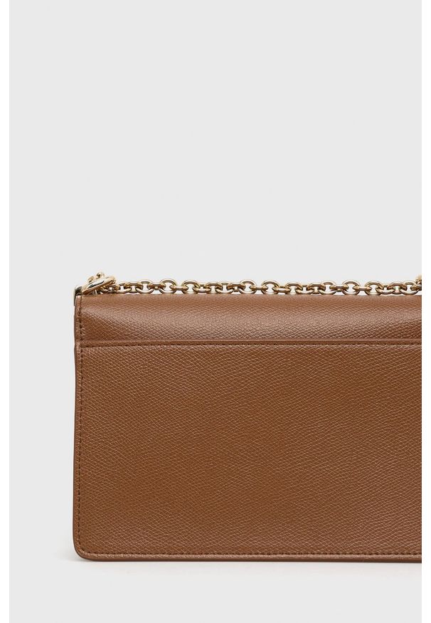 Furla torebka skórzana kolor brązowy. Kolor: brązowy. Materiał: skórzane. Rodzaj torebki: na ramię