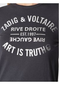Zadig&Voltaire Bluzka Willy Blason JWTS01475 Szary Regular Fit. Kolor: szary. Materiał: bawełna