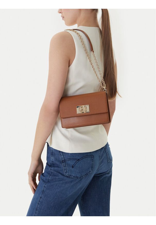 Furla Torebka 1927 BAFKACO-ARE000-03B00-1-007-20-BG-B Brązowy. Kolor: brązowy. Materiał: skórzane