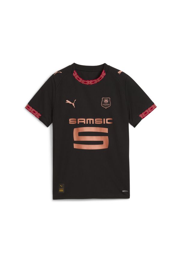 Puma - Młodzieżowa trzecia koszulka Stade Rennais F.C. 25/26 PUMA Black Copper Metallic. Kolor: czarny, szary, wielokolorowy. Sport: piłka nożna