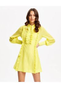 ALICE MCCALL - Żółta sukienka Lovergirl. Kolor: żółty. Materiał: materiał. Długość rękawa: długi rękaw. Typ sukienki: dopasowane. Długość: mini