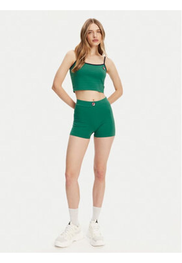 Fila Top Lissey FAW1028 Zielony Cropped Fit. Kolor: zielony. Materiał: bawełna