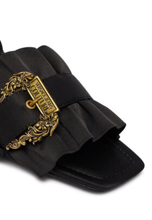 Versace Jeans Couture Sandały 80VA3S48 ZS185 Czarny. Kolor: czarny. Materiał: materiał