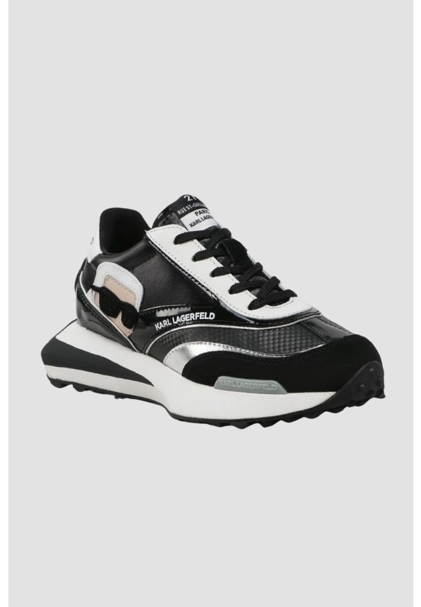 Karl Lagerfeld - KARL LAGERFELD Czarne sneakersy Zone Ikon Lo Runner. Kolor: czarny