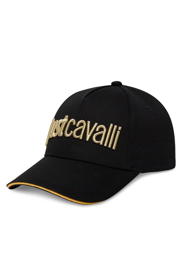 Just Cavalli Czapka z daszkiem 78RAZK30 ZG192 Czarny. Kolor: czarny. Materiał: bawełna, materiał