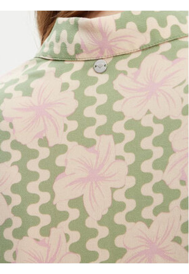 Roxy Koszula Beach Nostalgia ERJWT03665 Zielony Regular Fit. Kolor: zielony. Materiał: wiskoza
