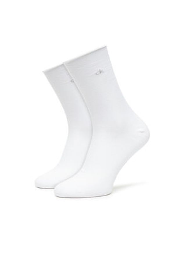 Calvin Klein Zestaw 3 par wysokich skarpet damskich 701234368 Kolorowy. Materiał: materiał, bawełna. Wzór: kolorowy