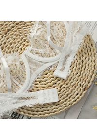 Intica - Koronkowy komplet bielizny z figami na wyjątkowe okazje Annerose. Kolor: biały. Materiał: koronka. Wzór: koronka #9