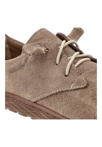 Półbuty damskie barefoot Armodo, cholewka ze skóry naturalnej o miękkiej matowej strukturze klasyczne sznurowanie zapewniające dobre dopasowanie oraz. Okazja: na co dzień. Zapięcie: sznurówki. Kolor: beżowy. Materiał: skóra. Szerokość cholewki: normalna. Styl: klasyczny #8