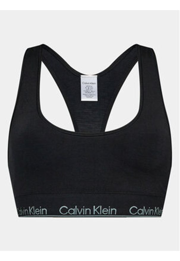Calvin Klein Underwear Biustonosz top Racerback Bralette 000QF7317E Czarny. Kolor: czarny. Materiał: wiskoza