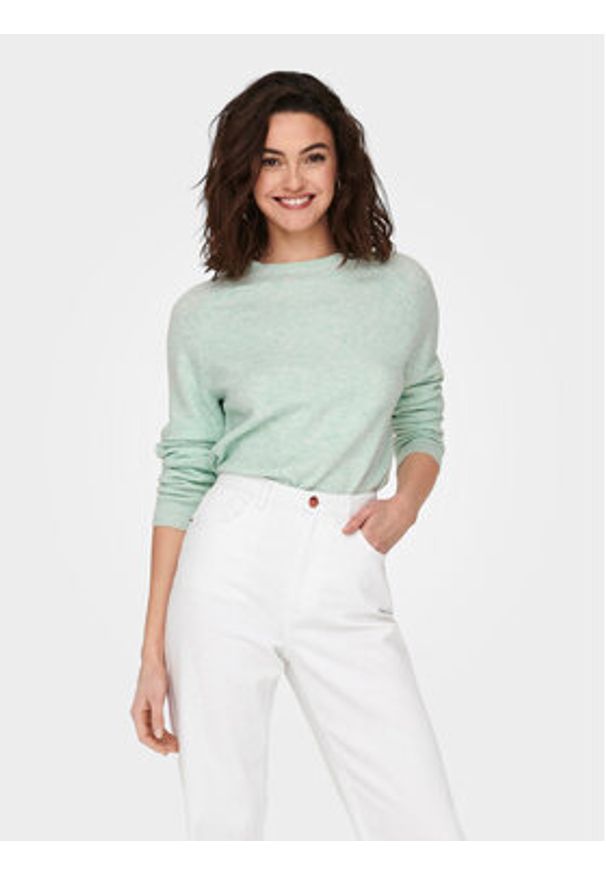 only - ONLY Sweter Rica 15204279 Zielony Regular Fit. Kolor: zielony. Materiał: syntetyk