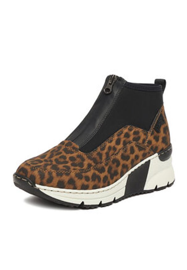 Rieker Sneakersy CEO-N6352-90 Czarny. Kolor: czarny. Materiał: materiał, syntetyk