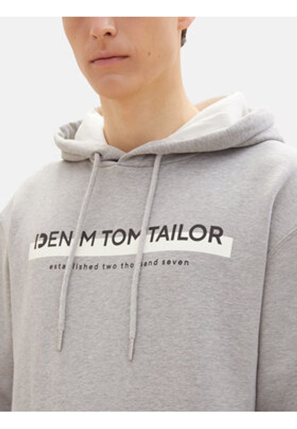 Tom Tailor Denim Bluza 1038755 Szary Regular Fit. Kolor: szary. Materiał: denim, syntetyk