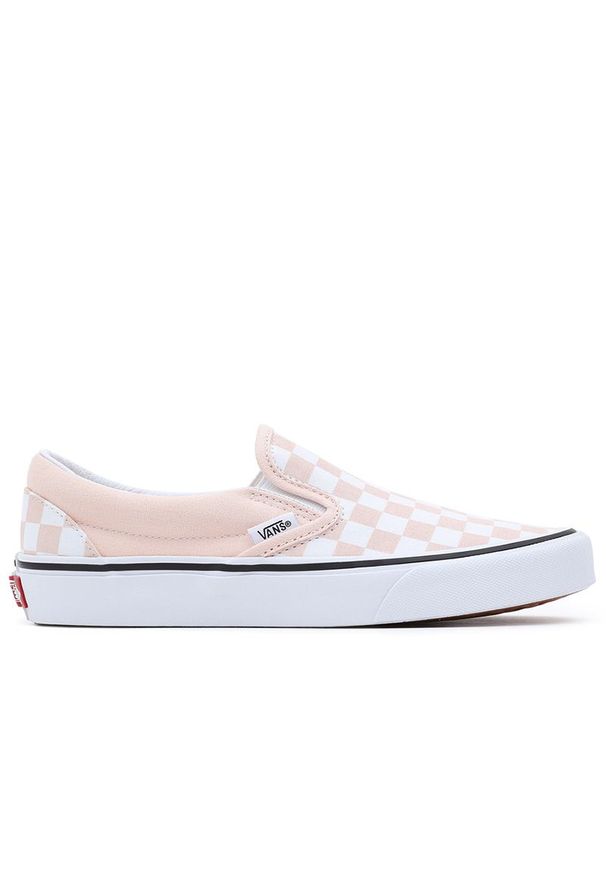 Buty Vans Color Theory Classic Slip-On VN0A7Q5DBM01 - pomarańczowe. Okazja: na co dzień. Zapięcie: bez zapięcia. Kolor: pomarańczowy. Materiał: guma. Szerokość cholewki: normalna. Model: Vans Classic