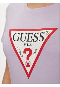 Guess T-Shirt W1YI1B I3Z14 Fioletowy Slim Fit. Kolor: fioletowy. Materiał: bawełna #3