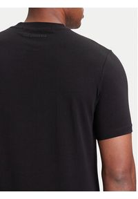 Karl Lagerfeld - KARL LAGERFELD T-Shirt 755042 553235 Czarny Regular Fit. Typ kołnierza: dekolt w karo. Kolor: czarny. Materiał: bawełna