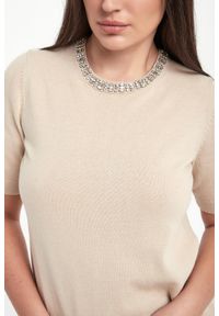Sweter damski z krótkim rękawem Krissi JOOP!. Długość rękawa: krótki rękaw. Długość: krótkie #5