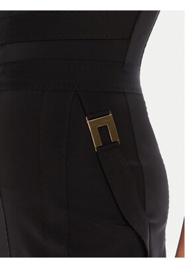 Elisabetta Franchi Sukienka koktajlowa AB-810-56E2-V520 Czarny Regular Fit. Kolor: czarny. Materiał: syntetyk. Styl: wizytowy