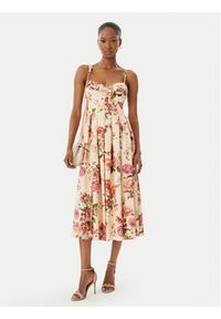 Guess Sukienka koktajlowa W6GKAF W2558 Różowy Regular Fit. Kolor: różowy. Materiał: len. Styl: wizytowy #4