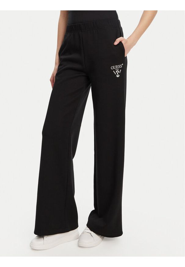 Guess Spodnie dresowe V5RB12 KC3D2 Czarny Regular Fit. Kolor: czarny. Materiał: syntetyk