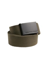 Urban Classics - Męski Pasek Płócienny. Kolor: zielony. Wzór: paski #1