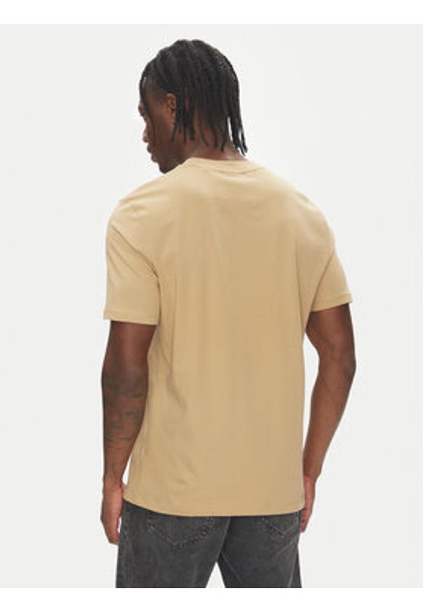 Hugo - HUGO T-Shirt Deterni 50544496 Beżowy Regular Fit. Kolor: beżowy. Materiał: bawełna