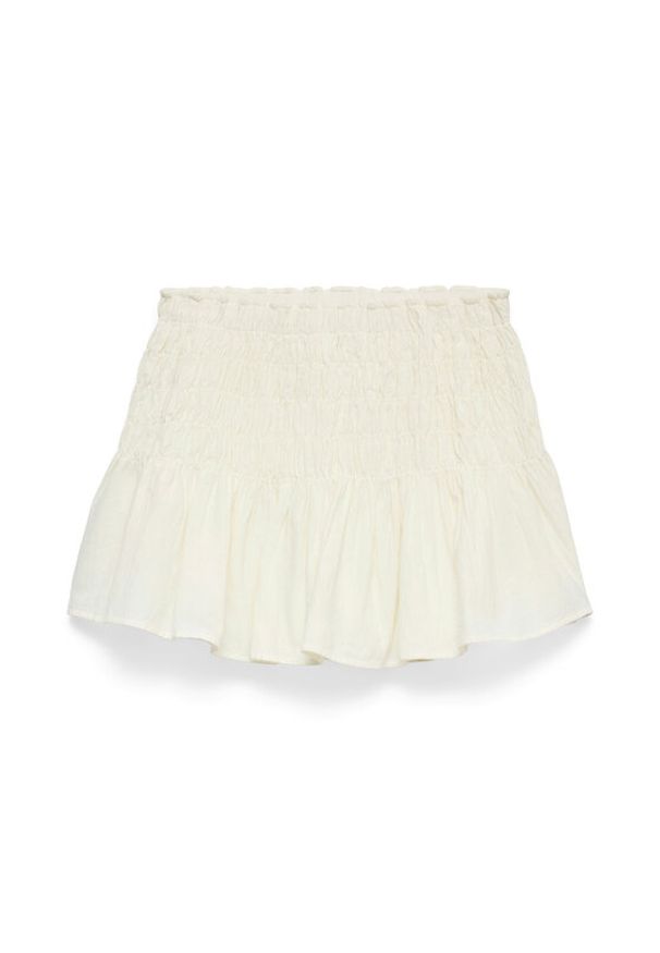 Vero Moda Spódnica mini Sofia 10350924 Biały Regular Fit. Kolor: biały. Materiał: bawełna