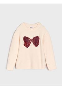 Sinsay - Sweter z ozdobnymi cekinami - kremowy. Kolor: kremowy #1