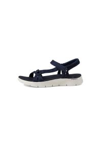 skechers - Sandały Go Walk Flex Sandal - Sublime Rozmiar 38 - 141451-NVY Niebieski. Okazja: na plażę. Zapięcie: pasek. Kolor: niebieski. Materiał: tkanina. Styl: sportowy, elegancki