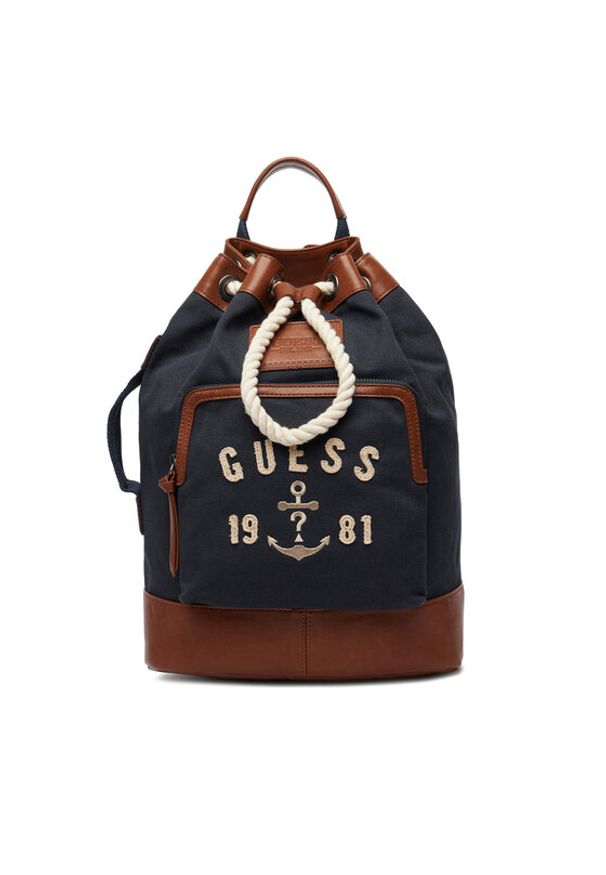 Guess Plecak HMOSCM P6204 Granatowy. Kolor: niebieski. Materiał: materiał