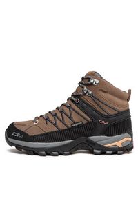 CMP Trekkingi Rigel Mid Wmn Trekking Shoe Wp 3Q12946 Brązowy. Kolor: brązowy. Materiał: zamsz, skóra #4