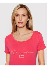 EA7 Emporio Armani T-Shirt 3LTT16 TJCRZ 1410 Różowy Regular Fit. Kolor: różowy. Materiał: bawełna #5
