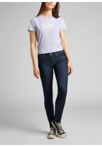 Lee - LEE DAMSKIE SPODNIE JEANSOWE LEE SCARLETT SOLID BLUE 112145236 #5