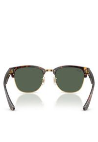 Ray-Ban Okulary przeciwsłoneczne Clubmaster Reverse 0RBR0504S 1359VR54 Brązowy. Kolor: brązowy #3