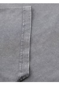 Ombre Clothing - Koszulka bawełniana z nadrukiem na klatce i plecach - szara V1 OM-TSWT-0201 - XXL. Okazja: na co dzień. Kolor: szary. Materiał: bawełna. Wzór: nadruk. Styl: klasyczny, vintage, casual #5