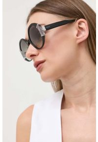 Guess okulary przeciwsłoneczne damskie kolor czarny. Kształt: okrągłe. Kolor: czarny #2