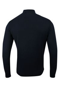 Półgolf Ciemny Granatowy Bawełniany, Prosty Krój, Klasyczny, Męski -Brave Soul. Kolor: niebieski. Materiał: bawełna. Sezon: zima, jesień. Styl: klasyczny #3