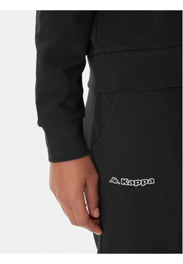 Kappa Bluza Logo Fekka 371M5EW Czarny Regular Fit. Kolor: czarny. Materiał: bawełna