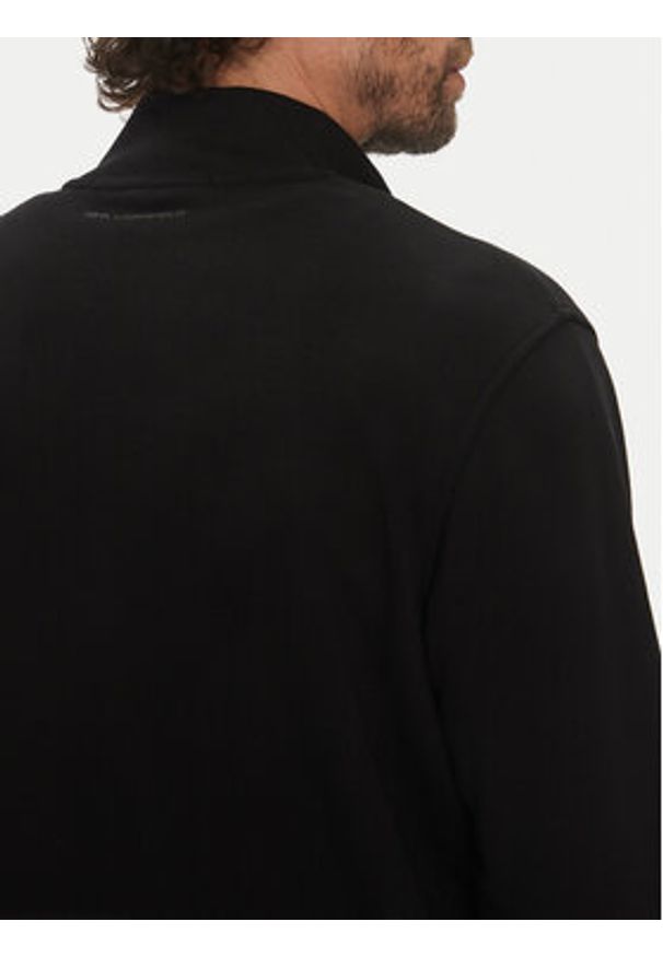 Karl Lagerfeld - KARL LAGERFELD Bluza 705712 500900 Czarny Regular Fit. Typ kołnierza: dekolt w karo. Kolor: czarny. Materiał: bawełna