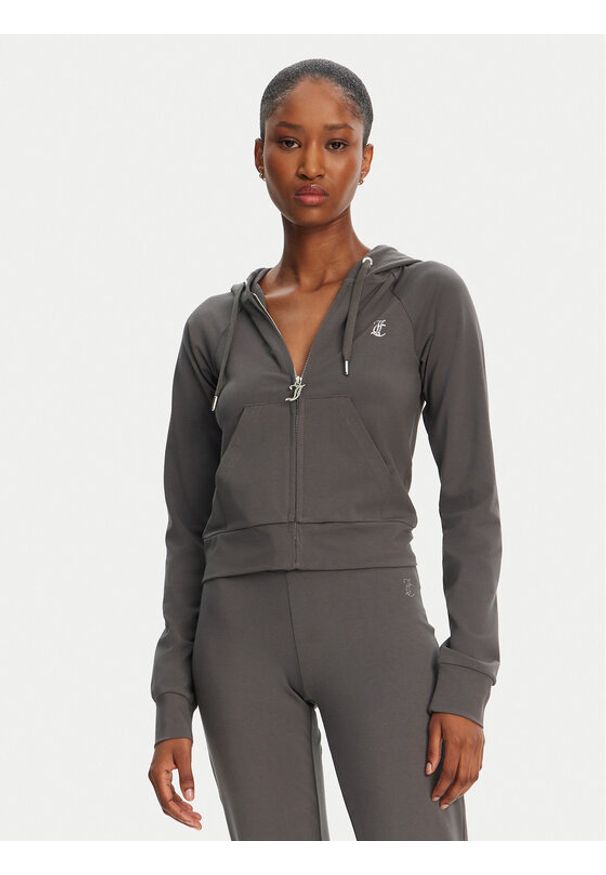 Juicy Couture Bluza Ola JCWAS125310 Szary Slim Fit. Kolor: szary. Materiał: bawełna