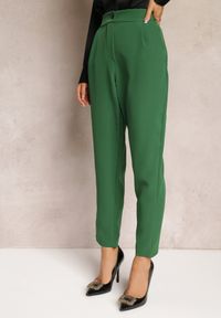Renee - Zielone Spodnie Cygaretki Zalko. Okazja: na co dzień. Kolor: zielony. Styl: klasyczny, elegancki, casual #5