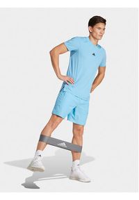 Adidas - adidas Koszulka techniczna Designed for Training IS3830 Niebieski Slim Fit. Kolor: niebieski. Materiał: syntetyk #3