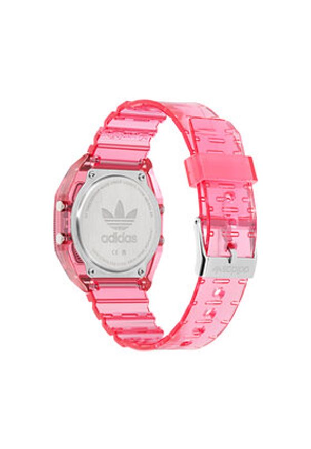 Adidas - adidas Zegarek AO Street Digital Two Crystal AOST25540 Różowy. Kolor: różowy. Styl: street