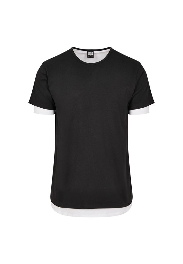 Urban Classics - Koszulka Urban Classic full double layered. Kolor: czarny, biały, wielokolorowy