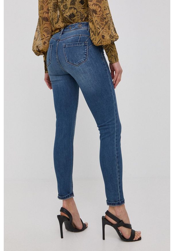 Morgan jeansy damskie medium waist. Kolor: niebieski