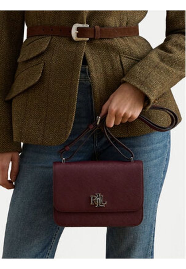 Lauren Ralph Lauren - LAUREN RALPH LAUREN Torebka 431974272007 Bordowy. Kolor: czerwony. Materiał: skórzane