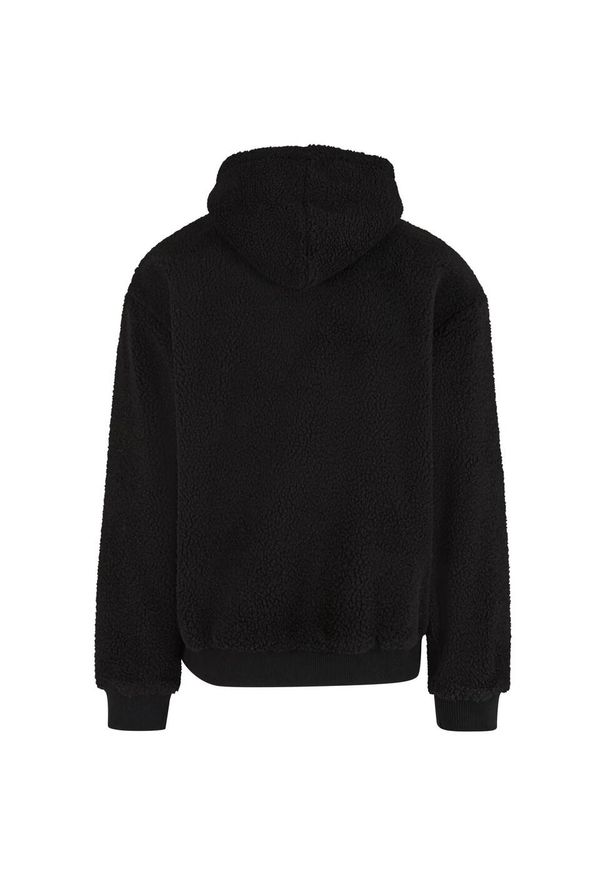Urban Classics - Bluza Z Kapturem Męska Polar Pluszowy Oversized. Typ kołnierza: kaptur. Kolor: czarny. Materiał: polar